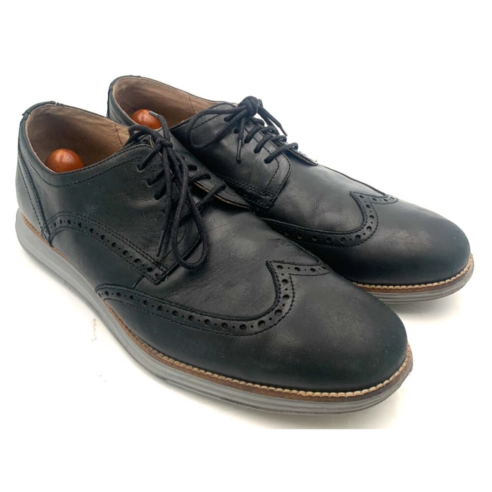 Cole Haan Original Grand Wingtip Oxford Leather Shoes Black Men’s Size 13 M